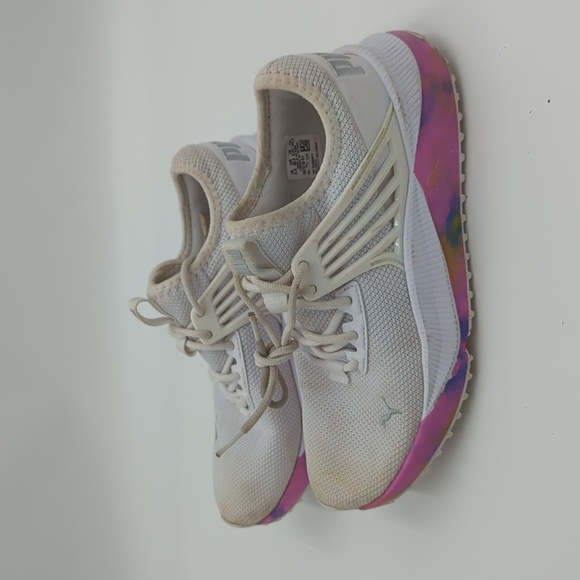 Adidas Women's Pacer Future Hazy Summer Lace Up Sneaker 6.5 White Purple - Picture 3 of 8